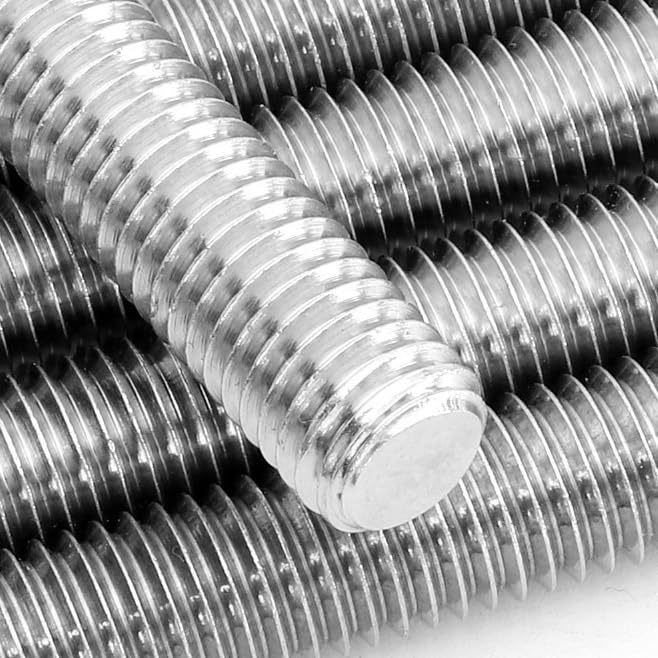 Stainless Steel Threaded Rod M6 with Flange Hex Nuts