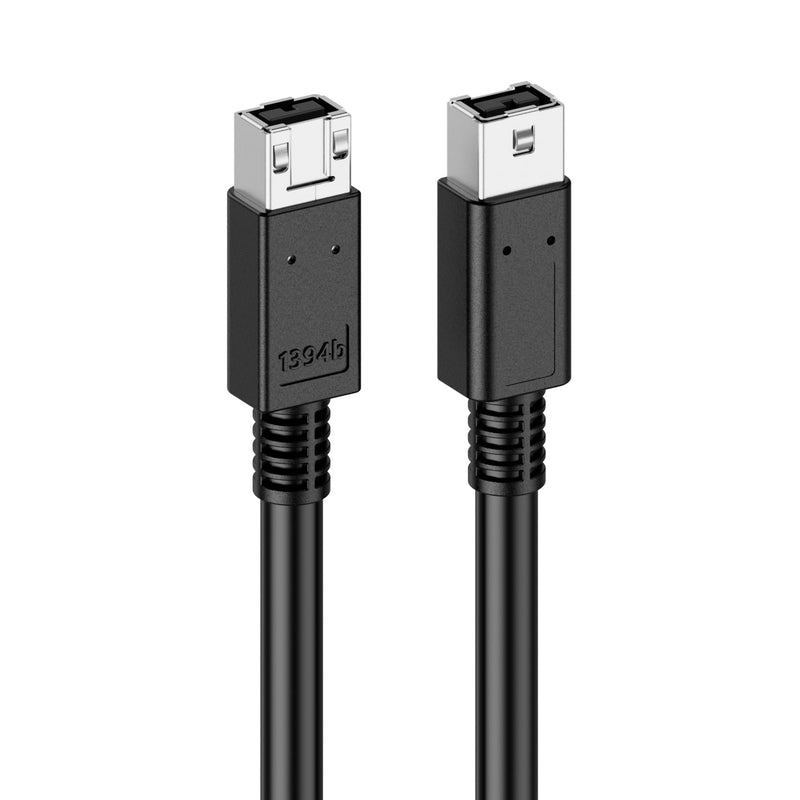 FireWire 800 IEEE 1394b 9pin to 9pin Cable, FireWire 800 (M/M) Male to Male Cord, Triple-Shielded 2FT, 9-9 Cord for PC, Digital Cameras MacBook Pro, Mac Mini, Audio Device