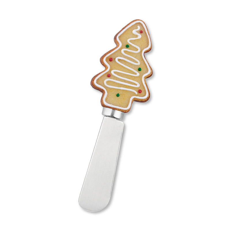 Supreme Housewares Sugar Cookie Themed Cheese Spreaders, Hand-Painted Resin Handles with Stainless Steel Blades for Spreading Cream Cheese, Butter, and Jam, Assorted Designs, Set of 4