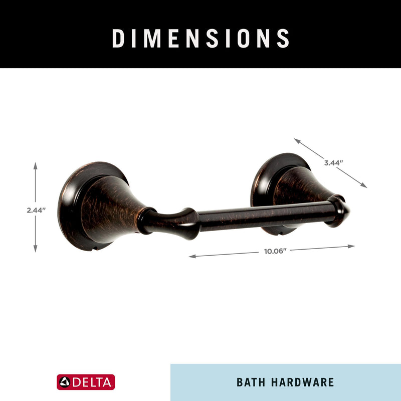 DELTA FAUCET 79450-RB Linden Wall Mounted Pivoting Toilet Paper Holder in SpotShield Venetian Bronze