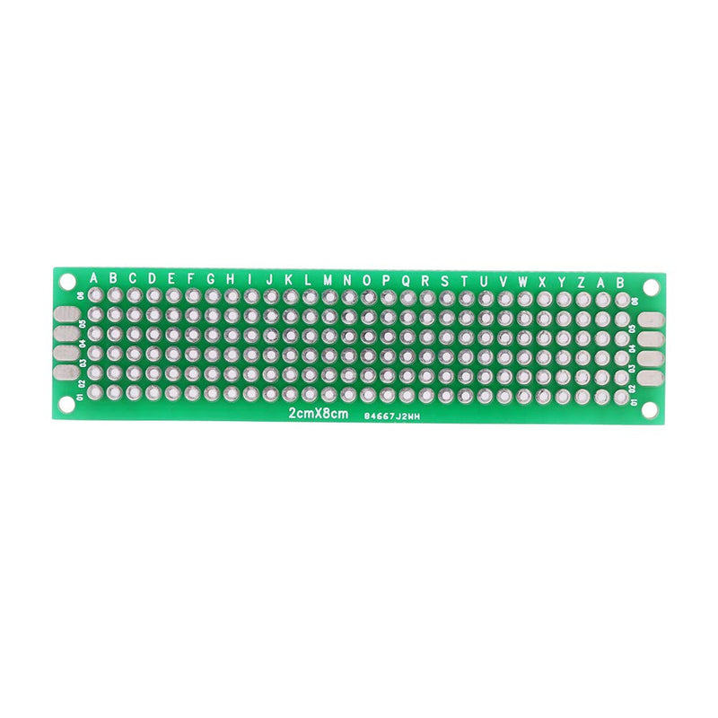 10pcs 2X8cm Double-Sided Circuit Board Hole Grid Board PCB Board Prototype Board Prototype Kit Universal Circuit Board for DIY Soldering