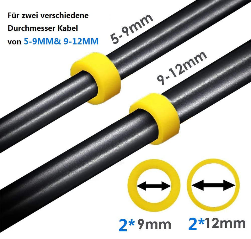 Junction box, Anicoll IP68 waterproof cable connector, larger 2-way junction box, earth cable, black electrical outdoor distribution box, M20 cable gland Ø5mm-12mm ABS + PVC, TÜV, VDE (2-way)