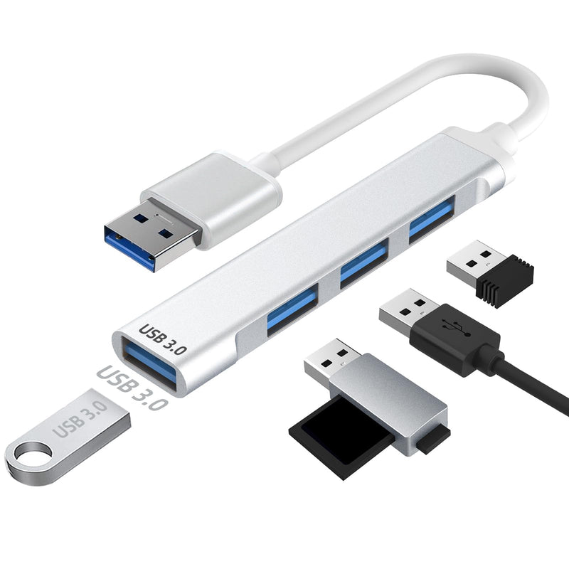 USB 3.0 Hub, 4-Port USB Hub USB Splitter USB Expander for Laptop, Xbox, Flash Drive, HDD, Console, Printer, Camera, Keyborad, Mouse and More