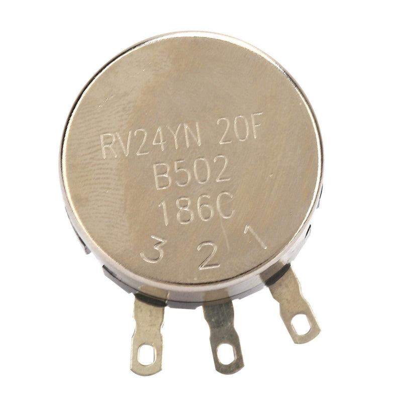 Potentiometer 5k, B502 B5k, 2W power Easy installation Lightweight for normal resistance tolerance of ±5 (%)