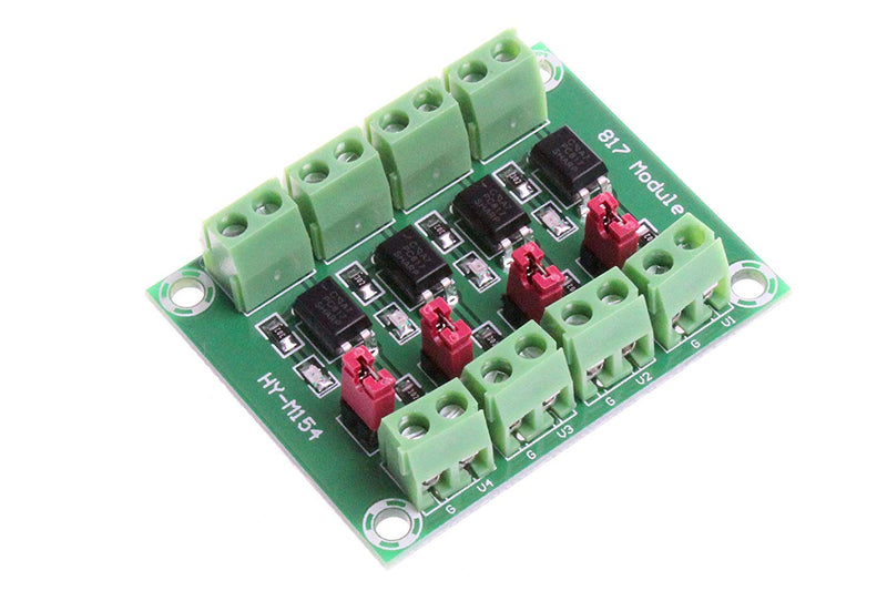 5pcs PC817 4 Channel Optocoupler Isolation Board Voltage Converter Adapter Module 3.6-30V Driver Photoelectric Insulated Module