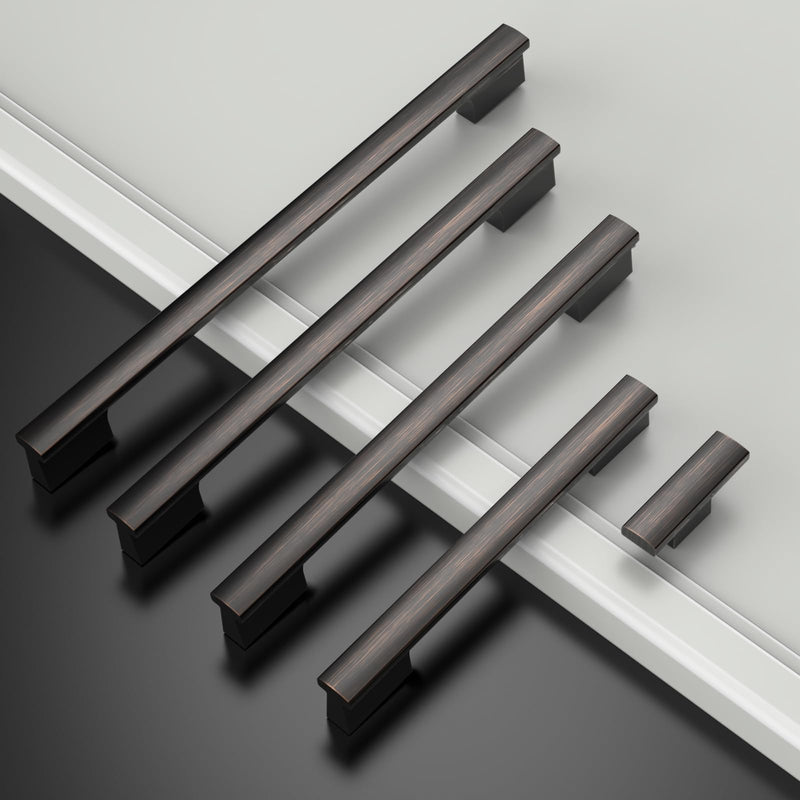 Asidrama 10 Pack 3.75 Inch(96mm) Oil Rubbed Bronze Cabinet Pulls Kitchen Cabinet Handles Cabinet Pulls Cabinet Hardware for Cupboard Drawer 3.75" Hole Center(96mm)
