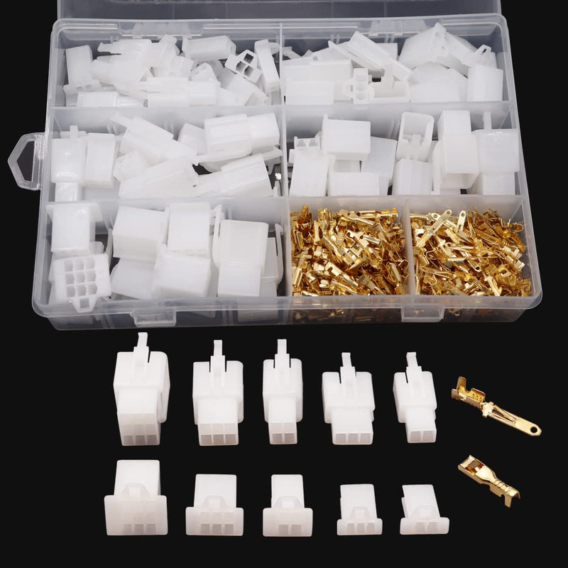 432 PCS Auto Electrical Wire Connectors Kit,2.8mm 2 3 4 6 9 Pin Wire Connector Housing Terminal Male Female Plug Pin Header Crimp Wire Terminals Connector Assortment Kit