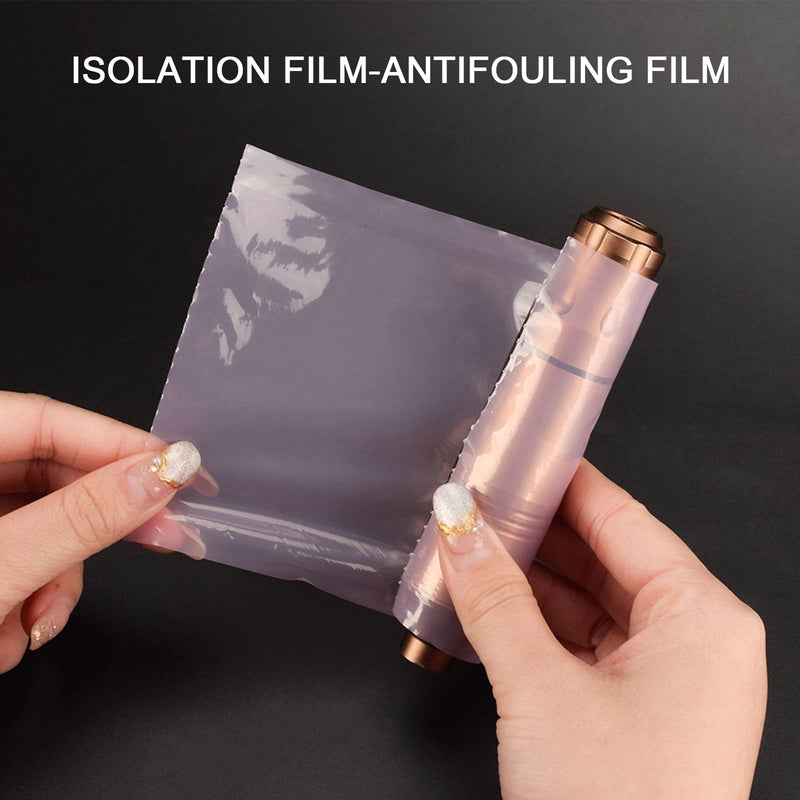 Dental Protective Film 1200 Sheets, PE Disposable Protective Film, Plastic Tattoo Protective Film for Dental Materials Barrier Film Sticky (Pink) Pink