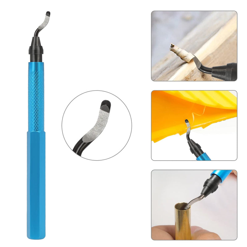 VASTOOLS hand deburring tool set/deburring tool with 10 pieces of high-speed steel replacement blades/for steel, copper, aluminum and plastic 11 BS1010 blades