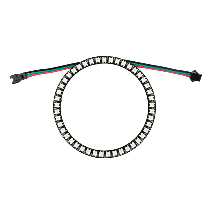WS2812B RGB 45 LED Ring, Controller, Programmable Music Control | WS2812B RGB LED Ring, 45 Programmable LEDs, Includes Controller, DC5-24V, 5050 Chip, Ideal for Car/Home/Stage