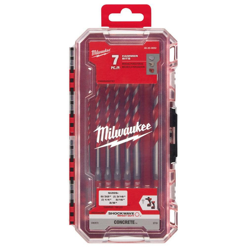 Milwaukee Electric - 7PC. Shockwave Carbide Hammer Drill BIT KIT