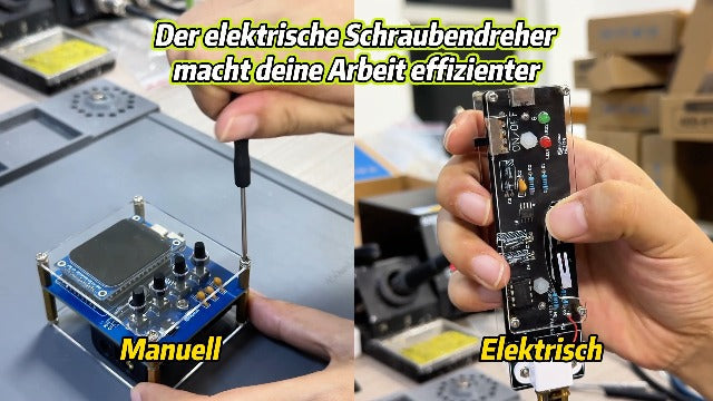 DIY Mini Electric Screwdriver Soldering Kit for Home | With Phillips bit and slotted bit, electric screwdriver soldering kits, mint electronics kit, for soldering learning
