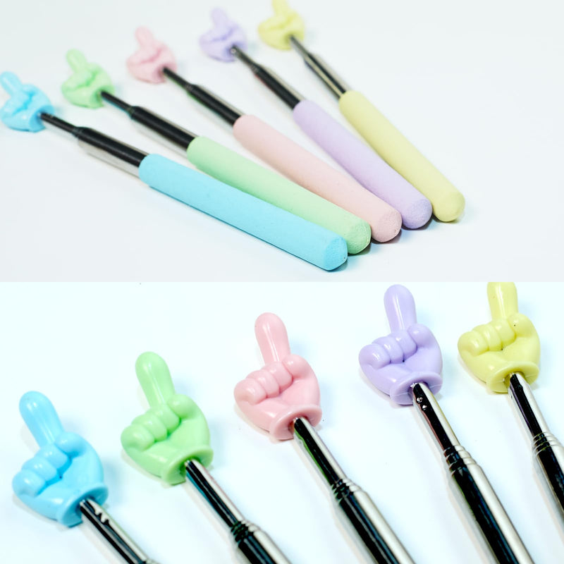 5Pcs 26.8Inch Extendable Telescopic Reading Stick,5colors Teaching Pointer for Classroom, Teaching, presentations, or Home Learning (Pink Purple Green Blue Yellow) Mixed