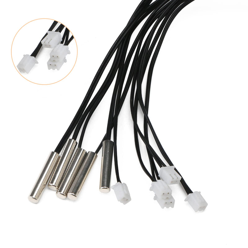XTVTX 10 pieces 10k B3950 temperature sensor, -25 to 125 degrees Celsius temperature sensor, 1 meter sensitive stainless steel NTC temperature sensor probe