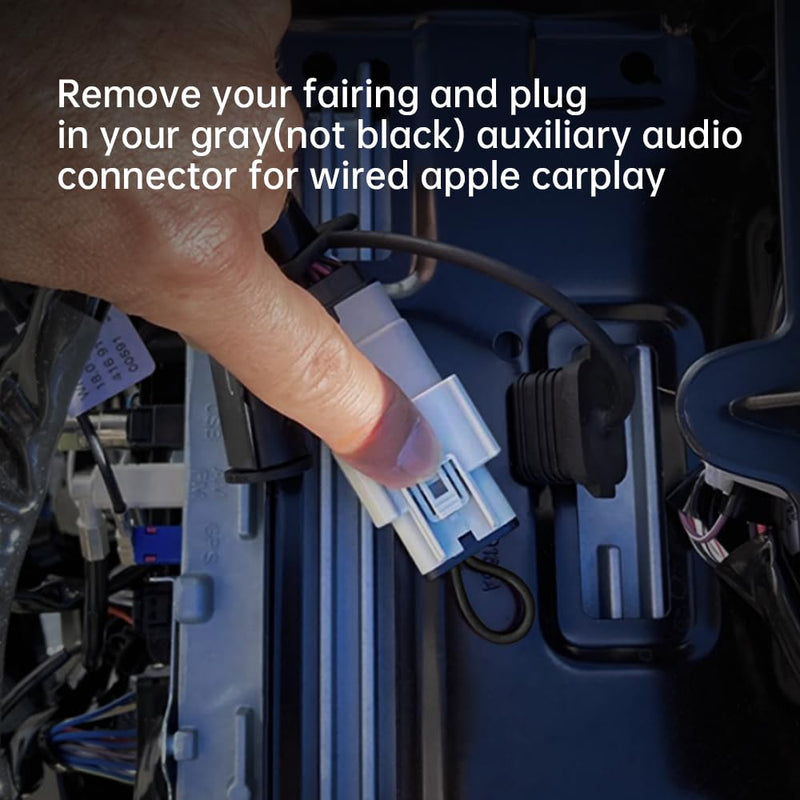 Apple Car Play Jumper Plug for 2019-2023 Harley Davidson Road Glide, Street Glide and HD Ultra Limited with Apple Carplay