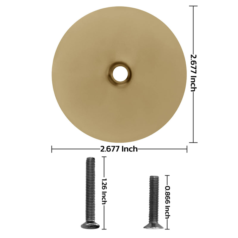NU-Set 8 x 2171-3 Door Hole Cover Steel Plate Brass Finishing, 8 Pack