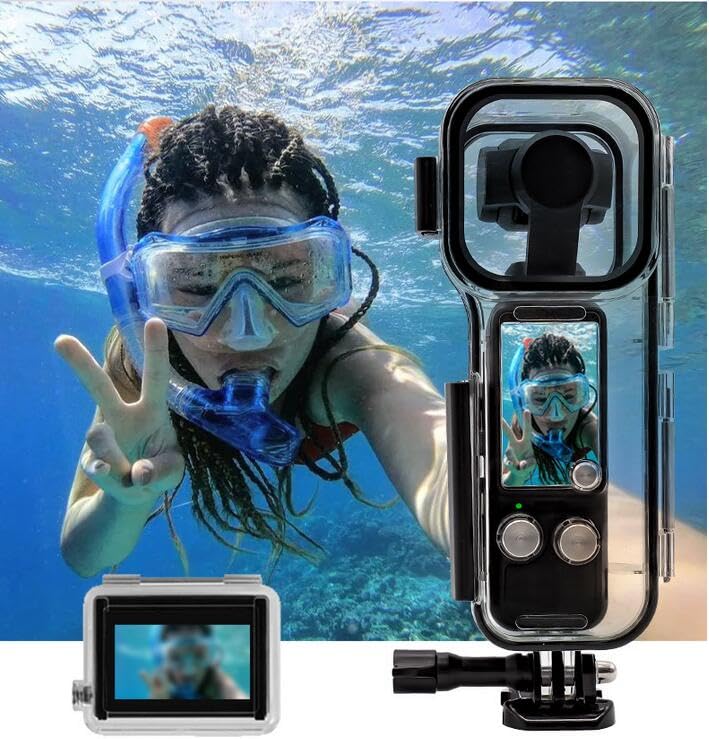 OSMO Pocket 3 Dive Case,Waterproof Case for DJI Pocket 3, 45M Dive Shield for Underwater Filming, Diving, Swimming, Waterproof and dustproof