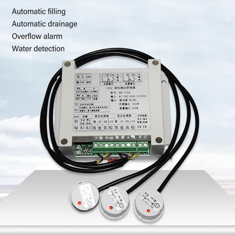 Automatic Tank Water Level Controller - Non-Contact Liquid Level Sensor - Fully Automatic Water Pump Controller XKC C352