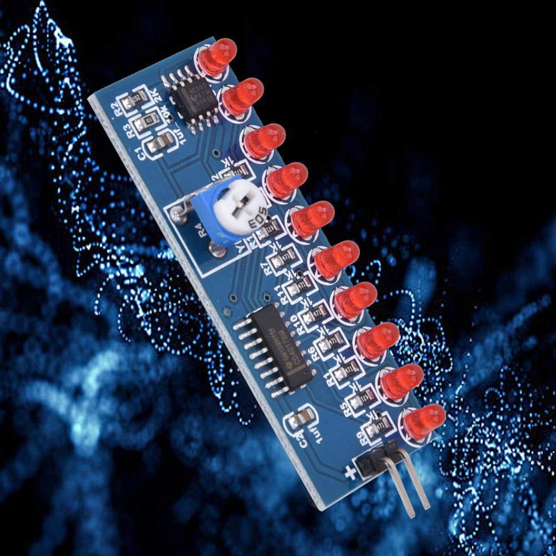 2pcs NE555+CD4017 Module Water Flowing LED Light Electronic Production Suite Red Flashing Lights Lamp DIY Kit Electronic Circuit