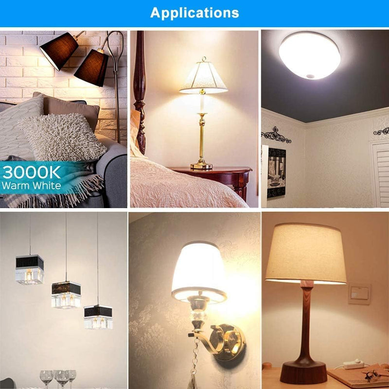 GU24 LED Light Bulb 2700K-3000K Soft Warm White High Brightness for Bathroom Ceiling Fan 13W 18W 23W T2 Spiral CFL Light Replacement, 120V 10W 4pcs(Not dimmable) 4 Count (Pack of 1)
