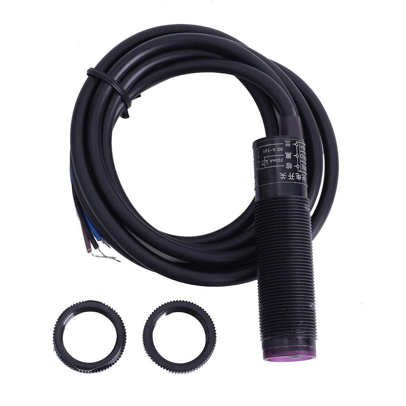 Infrared light barrier, E3F-DS50C4 DC 6V-36V 300mA 50cm Adjustable diffuse light barrier sensor optical THREE lines NPN NO (Normally Open) proximity switch