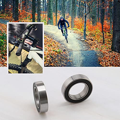 The Lord of the Tools 2Pcs 17287-2RS Deep Groove Ball Bearings 17x28x7mm Bearing Steel With Black Sealed Covers For Cycling MTB Mountain Road Bike