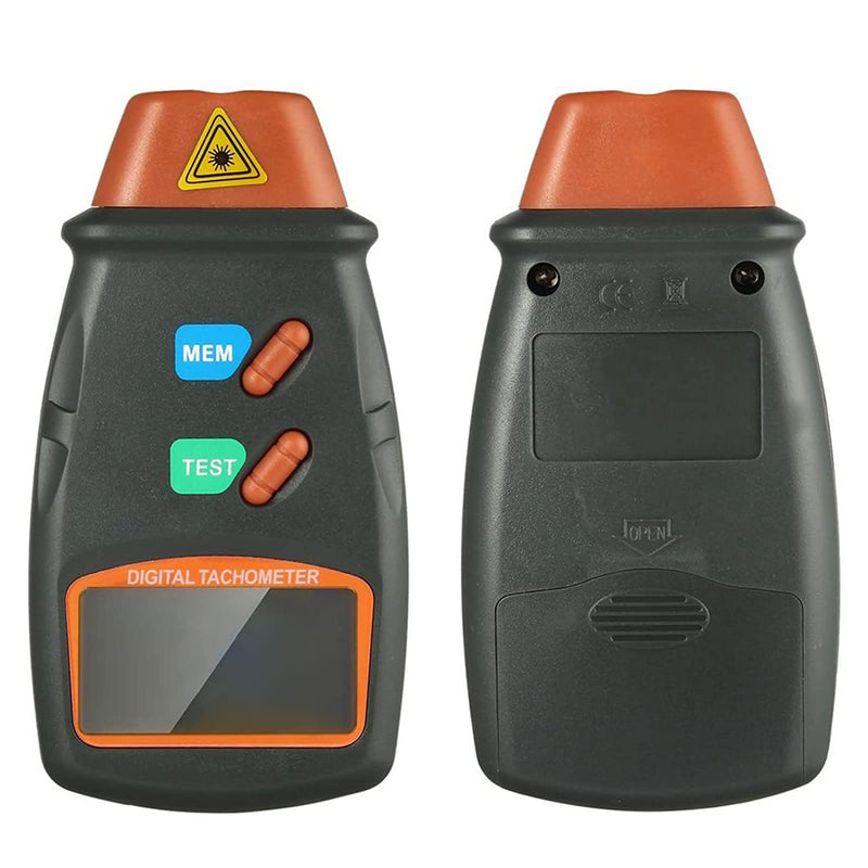 PNGOS Professional Digital Tachometer Chainsaw Non-Contact Tachometer Laser Tachometer Digital Tachometer Measuring Range 2.5RPM ~ 99,999RPM