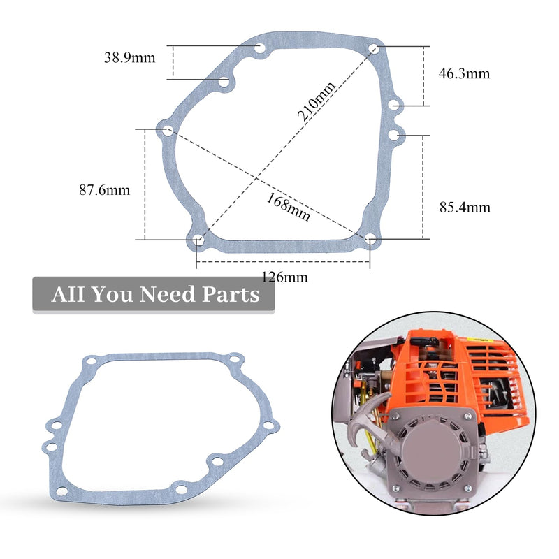 Crankcase Gasket Set Fit Hon GX160 5.5HP GX200 6.5HP Engine Sump Cover 2Pcs