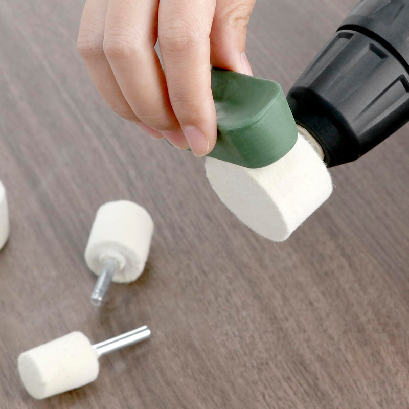 QWORK 14 Piece Polishing Attachment Set, Polishing Attachment Drill, Polishing Cone, Polishing Discs for Metal, Wood