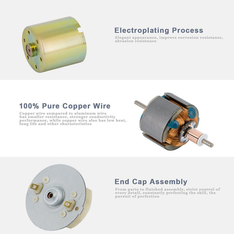 Greartisan DC 12V 300RPM Gear Motor High Torque Electric Micro Speed Reduction Gear Motor Eccentric Output Shaft 37mm Diameter Gear 300 RPM 12 Volt