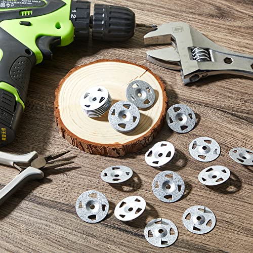 Fabbay 1000 Pcs Foam Board Fasteners 1-1/8 Inch Galvanized Steel Washers