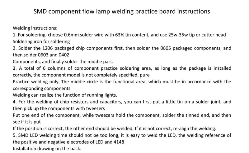 Rotating LED SMD NE555 Soldering Practice Board DIY Kit Fanny Skill Training DIY Kit Electronic PCB Board Module Kit