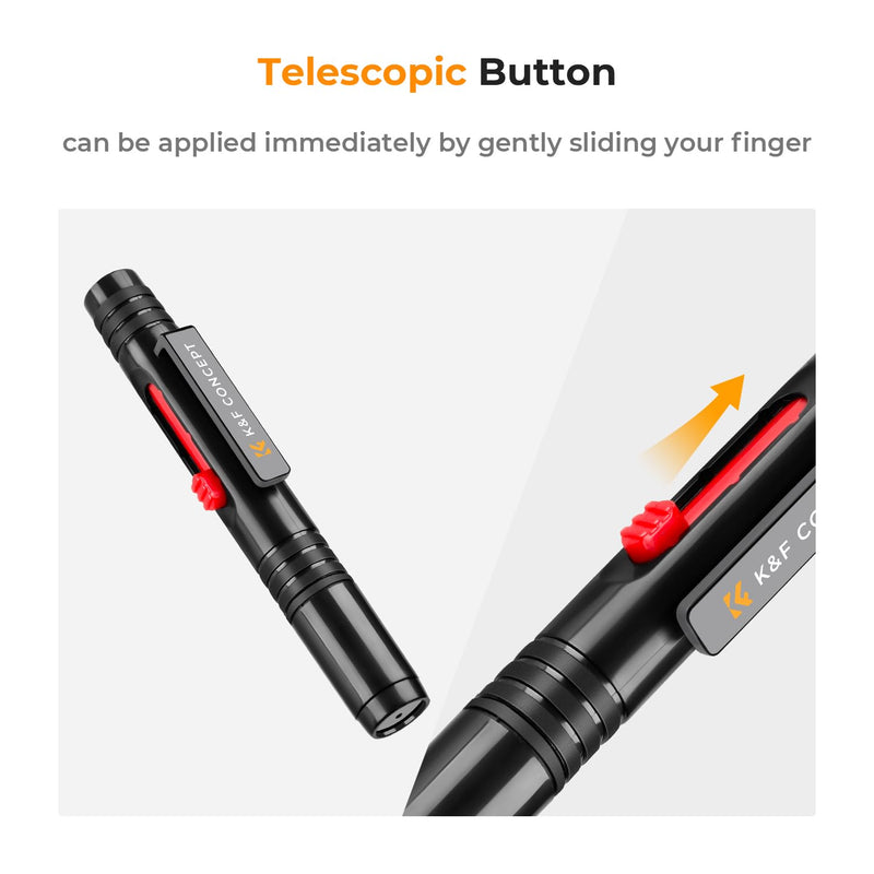 K&F Concept Professional Lens Cleaning Pen*3 with Soft Brush, Carbon Head Lens Cleaning Pen for Canon, Nikon, Pentax, Sony Digital Camera Cleaning,AR VR Glasses Cleaning