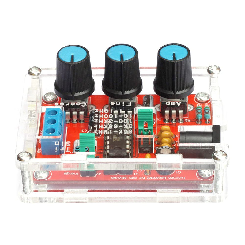 Weytoll XR2206 Signal Generator Function Generator Kit Sine/Triangle/Square Output 1 Hz-1 MHz Adjustable Frequency Amplitude (DIY Kit Finished Product) Finished product