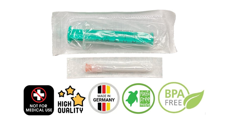 Set: 1, 2 or 3 syringes 5ml laboratory syringes liquid syringe hobby syringe with blunt needle/cannula for e-liquid aroma hobby and DIY (set 1x 5ml) set 1x 5ml