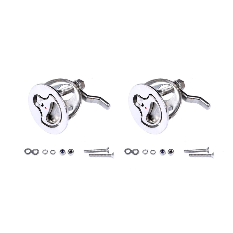 Mxeol Boat Cam Latches Stainless Steel Marine Hatch Cam Latch Pull Sliver-2pcs