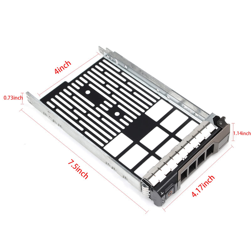 3.5" F238F SAS SATA SATAu Hard Drive Caddy Tray, Compatible with DELL PowerEdge R710 R610 R515 R510 R415 R410 R320 R310 T710 T610 Part Number: 0F238F F238F X968D 0X968D G302D 0G302D 1 PACK
