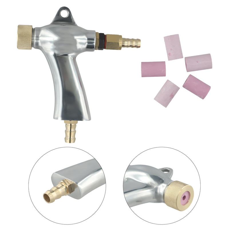 DAZZLEEX Handheld Box Type Sandblasting Gun, Sand Blaster Tool Kit W/5 Ceramic Nozzles for Sand Blaster