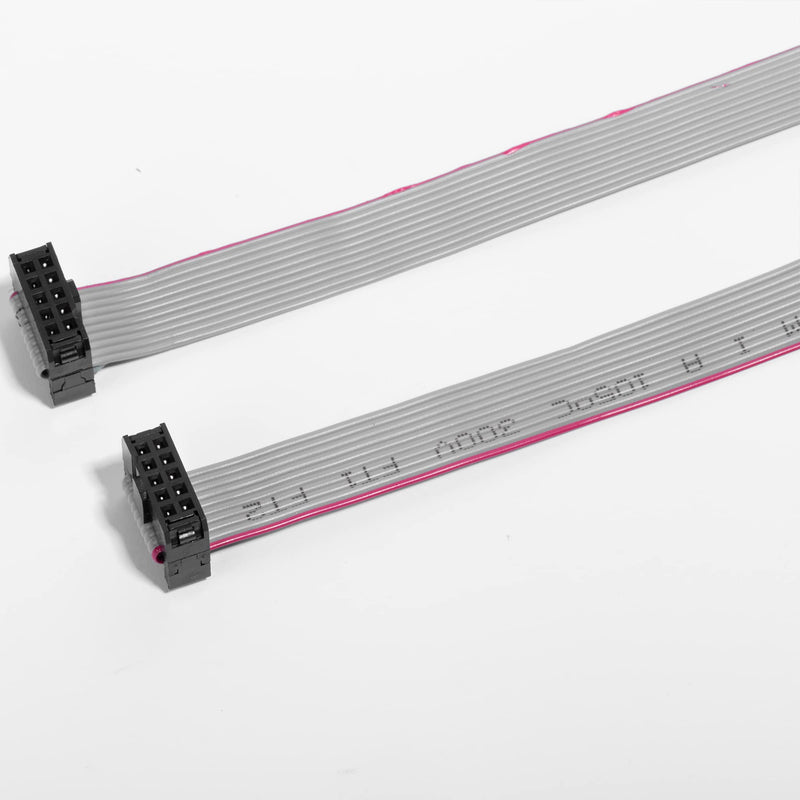 2Pack Flat Ribbon Cable 2.54mm Pitch 2 Row 10 Pin Female to Female Wires IDC Ribbon Connector L=1M/ 3.3FT