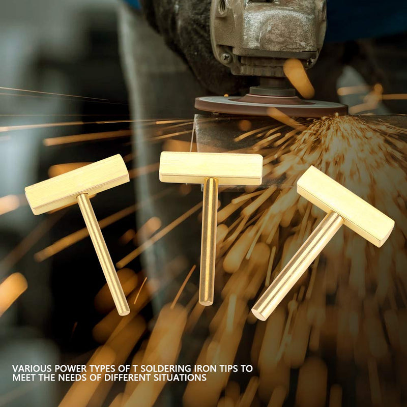 Soldering Iron Tips, 3pcs/set T Soldering Iron Tips 30W/40W/60W Replacement T Soldering Iron Tips with Hot Press for LCD Screen Flex Cable Repair