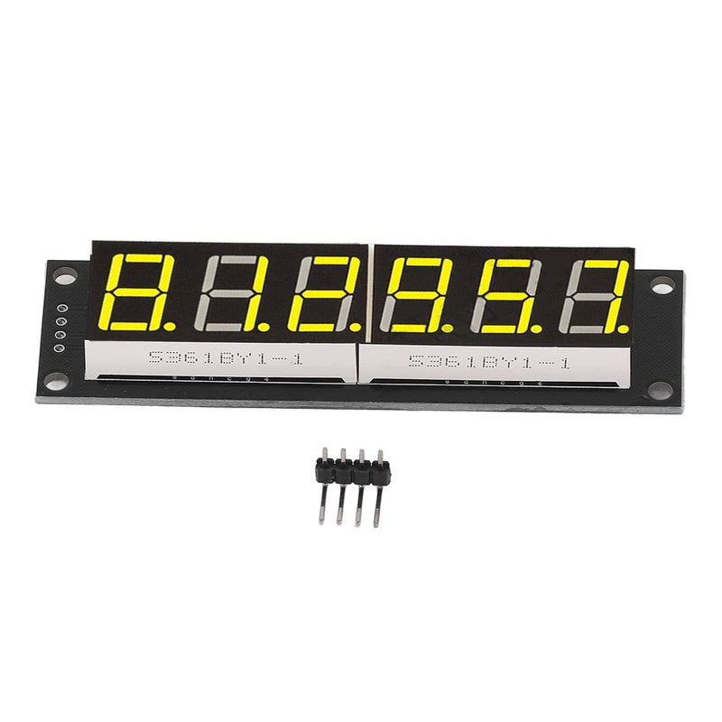 TICFOX Display Digital Tube LED Segment Display Module 0.56 Inch 6 Digit 7 Segment TM1637 Display Tube LED Digital Display Control Module Tube with Yellow Light