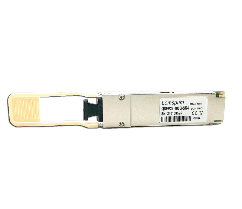 1pc 100G SR QSFP28 Multimode Module 100GBASE-SR4 850nm 100m DOM MPO-12/UPC MMF Optical Transceiver Support 4 x 25G-SR Compatible with Juniper JNP-QSFP-100G-SR4, Arista/Brocade/Dell SFP-100G-SR4 ect. 100GBase-SR4| 100m 1-Pack
