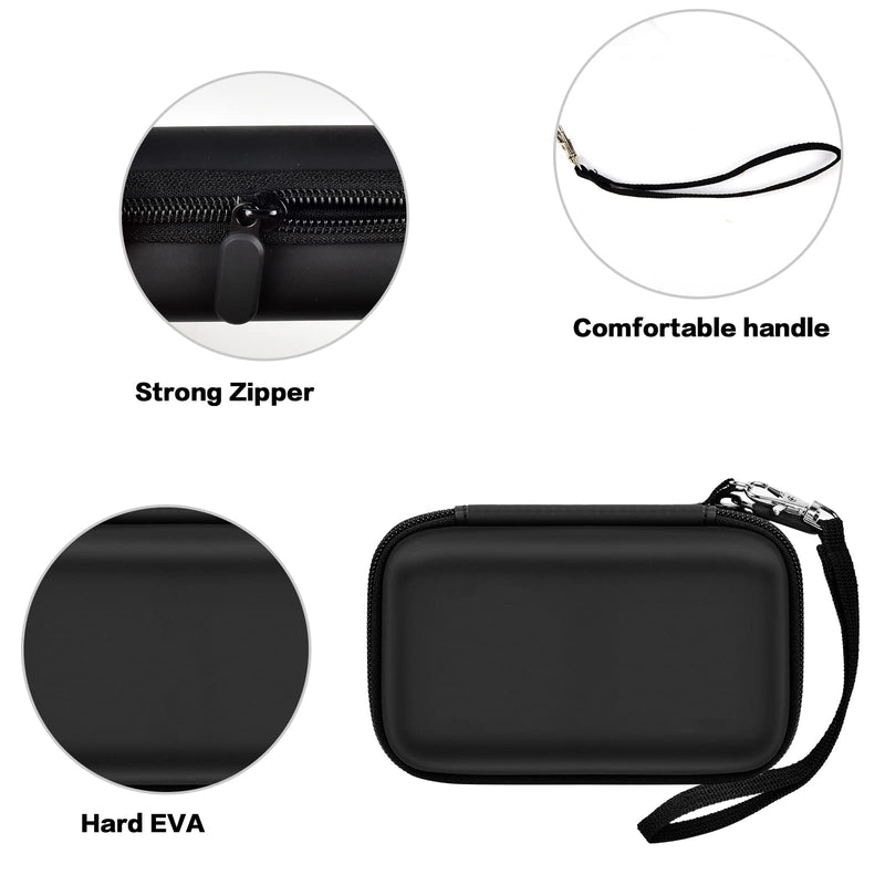 Travel Case for UCOMX for Nano/for Iseyyox/for LISEN/for RTOPS 3 in 1 Wireless Charger, Foldable Magnetic Charging Station Storage Holder Bag for Fast Charge Pad Cable and Adapter -Box Only (Black) Black
