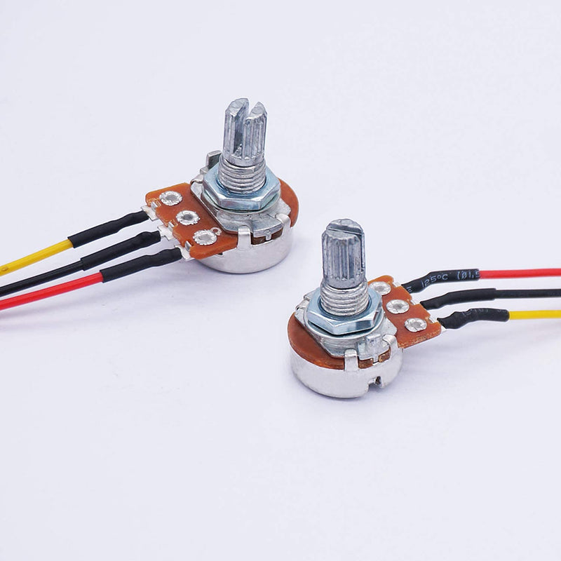 Taiss Pack of 3 1K Ohm Linear Taper Rotary Potentiometer WH148 B1K 3 Pin with XH2.54-3P Connection Cable + Black Button Cover Cap 148-1k-BKL