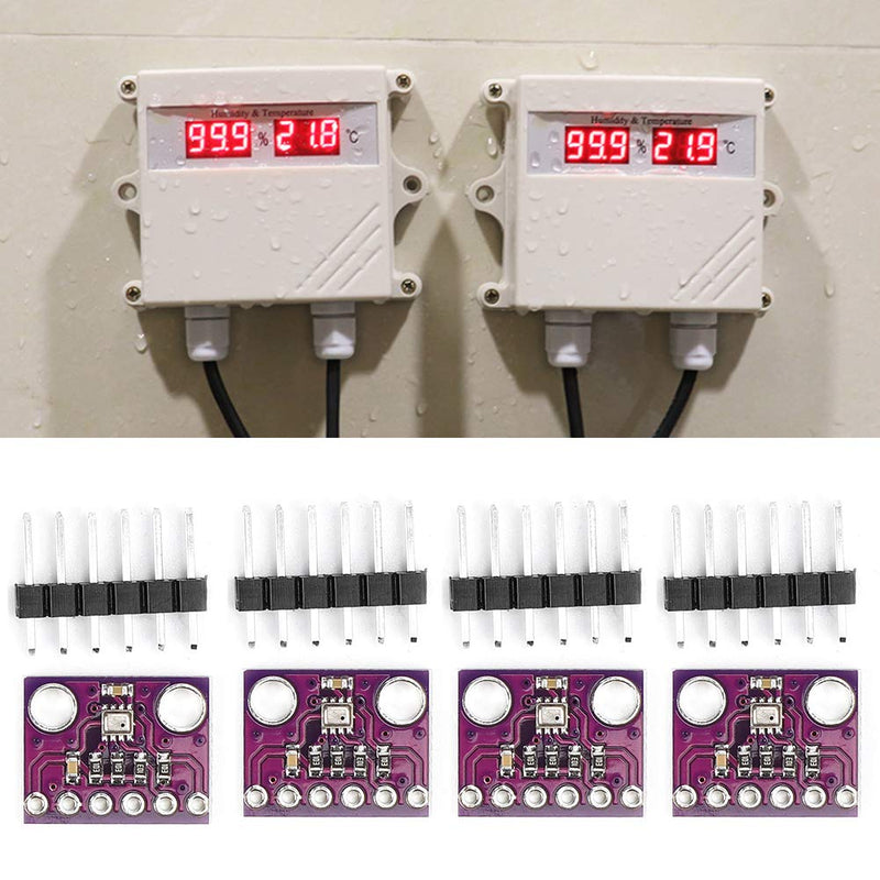 4PCs Atmospheric Pressure Sensor Module Temperature Humidity Digital Barometric Pressure Altitude Sensor GY-BMP280-3.3 Synthetic Cardboard