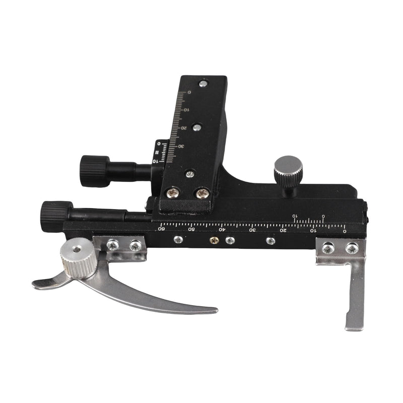 Professional Clip-on Mechanical XY Movable Stage Caliper with Scale for Microscope (for Microscope Measurement)