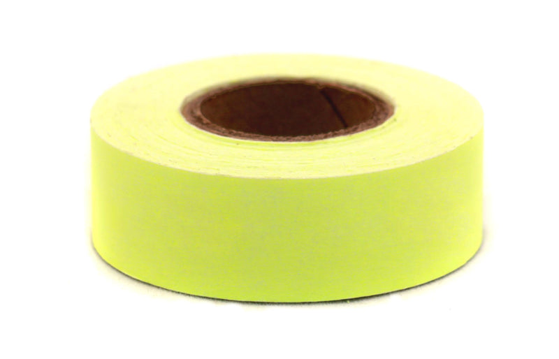 ChromaLabel 0.75 Inch Clean Remove Color Code Tape, 500 Inch Roll, Fluorescent Yellow