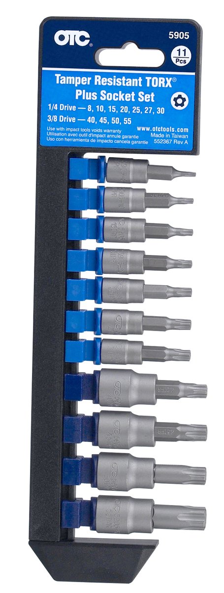 OTC 5905 11 Piece Tamper-Resistant TORX Plus Socket Set