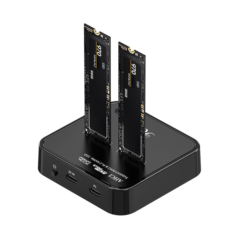 Rosewill Cloner, M.2 Duplicator Dual Bay Enclosure, Tool-Free 20Gbps USB3.2 Gen 2X2 to USB Adapter M.2 Docking Station for M Key PCIE Reader Supports Offline Clone-RS-N2-CL 20 Gbps