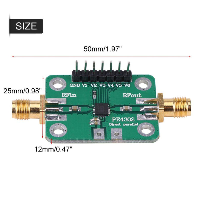 Aramox High Frequency Damper, 1Pc PE4302 1MHz~4GHz Parallel Real-time Mode of CNC Damper